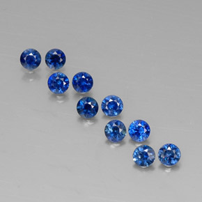 캐럿 천연 딥 블루 사파이어 보석, 라운드 컷, 3.00 mm, VVS-VS