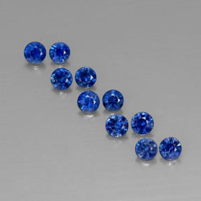 캐럿 천연 딥 블루 사파이어 보석, 라운드 컷, 3.04 mm, VVS-VS