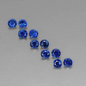 캐럿 천연 딥 블루 사파이어 보석, 라운드 컷, 2.94 mm, VVS-VS