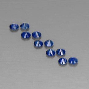 캐럿 천연 딥 블루 사파이어 보석, 라운드 컷, 2.94 mm, VVS-VS