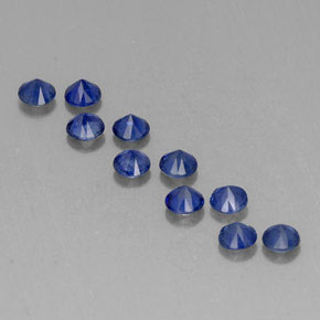 캐럿 천연 딥 블루 사파이어 보석, 라운드 컷, 2.98 mm, VVS-VS