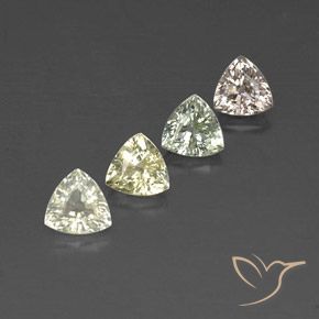 2.67캐럿 천연 멀티컬러 사파이어 보석, 트릴리언, 5.3×5.2 mm, VVS-VS