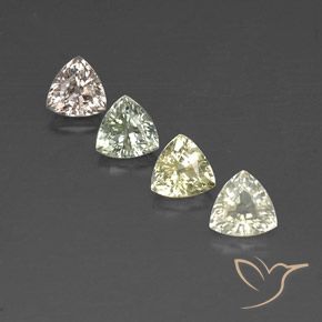 2.67캐럿 천연 멀티컬러 사파이어 보석, 트릴리언, 5.3×5.2 mm, VVS-VS