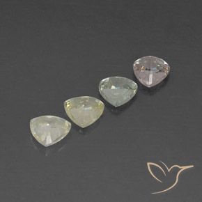 2.67캐럿 천연 멀티컬러 사파이어 보석, 트릴리언, 5.3×5.2 mm, VVS-VS