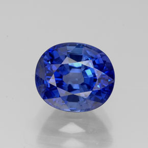 2.41캐럿 천연 블루 사파이어, 타원형 컷, 7.9×6.8 mm, VS