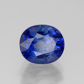 2.41캐럿 천연 블루 사파이어, 타원형 컷, 7.9×6.8 mm, VS