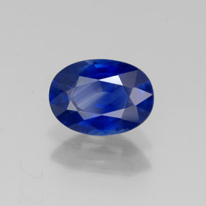 1.07캐럿 천연 블루 사파이어, 타원형 컷, 7.3×5.3 mm, VVS-VS