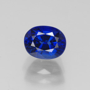 1.28캐럿 천연 블루 사파이어, 타원형 컷, 6.3×5 mm, VVS