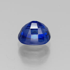 1.28캐럿 천연 블루 사파이어, 타원형 컷, 6.3×5 mm, VVS