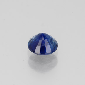 0.73캐럿 천연 딥 블루 사파이어, 라운드 컷, 5.28 mm, VS