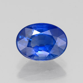 1.46캐럿 천연 블루 사파이어, 타원형 컷, 7.7×5.7 mm, VS