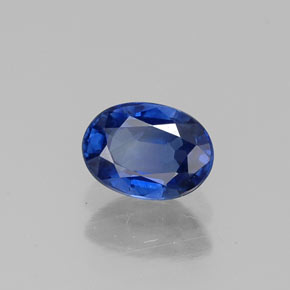 0.67캐럿 천연 블루 사파이어, 타원형 컷, 5.9×4.3 mm, VS-SI