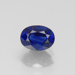 0.75캐럿 천연 블루 사파이어, 타원형 컷, 5.9×4.3 mm, VS
