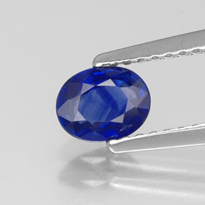 0.70캐럿 천연 딥 블루 사파이어, 타원형 컷, 5.8×4.6 mm, VS