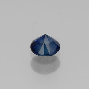 0.37캐럿 천연 딥 블루 사파이어, 라운드 컷, 4.29 mm, VVS