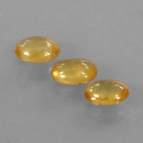 캐럿 천연 골든 옐로우 사파이어 보석, 투명한, 6.3×4.5 mm, 투명/반투명