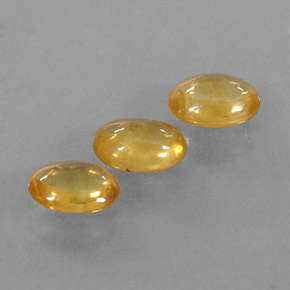 캐럿 천연 골든 옐로우 사파이어 보석, 투명한, 6.3×4.5 mm, 투명/반투명