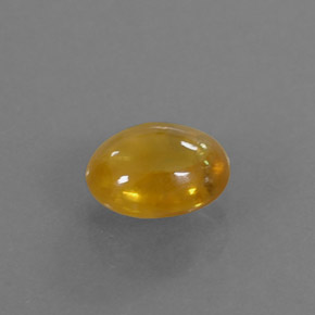 0.97캐럿 천연 골든 옐로우 사파이어, 투명한, 6.5×5.2 mm, 투명/반투명