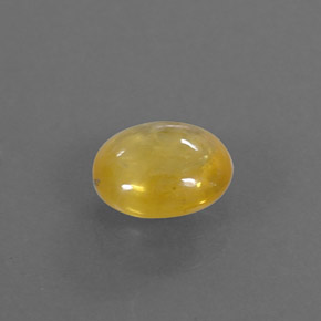 1.09캐럿 천연 골든 옐로우 사파이어, 투명한, 6.7×5.7 mm, 투명/반투명