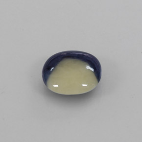 0.85캐럿 천연 바이컬러 사파이어, 쿠션 컷, 6.3×6.2 mm, 투명한