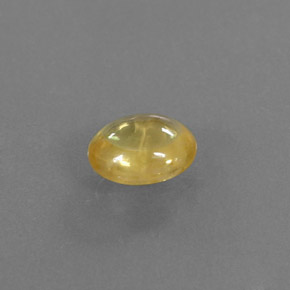 0.87캐럿 천연 골든 옐로우 사파이어, 투명한, 6.3×5.1 mm, 투명/반투명