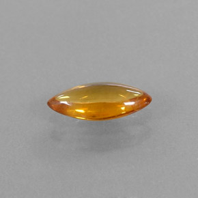 0.74캐럿 천연 옐로우 오렌지 사파이어, 투명한, 8.7×4 mm, 투명/반투명