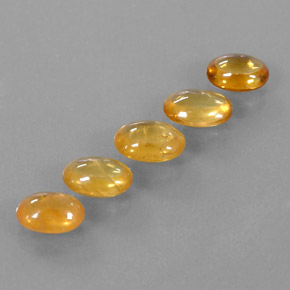 캐럿 천연 멀티 옐로우 사파이어 보석, 투명한, 6.7×4.8 mm, 투명/반투명