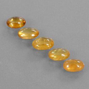 캐럿 천연 멀티 옐로우 사파이어 보석, 투명한, 6.7×4.8 mm, 투명/반투명