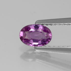 0.55캐럿 천연 바이올렛 사파이어, 타원형 컷, 5.9×4.1 mm, VVS-VS