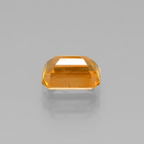 0.93캐럿 천연 골든 옐로우 사파이어, 에메랄드 컷, 6.3×4.2 mm, SI
