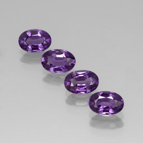 캐럿 천연 바이올렛 사파이어 보석, 타원형 컷, 5.9×4.1 mm, VVS-VS