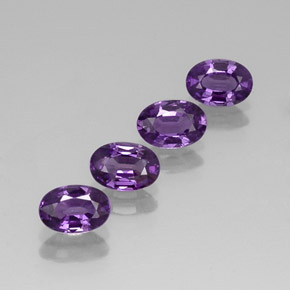 캐럿 천연 바이올렛 사파이어 보석, 타원형 컷, 5.9×4.1 mm, VVS-VS