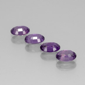 캐럿 천연 바이올렛 사파이어 보석, 타원형 컷, 5.9×4.1 mm, VVS-VS