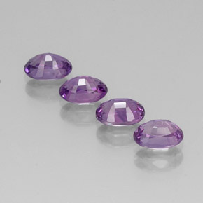캐럿 천연 바이올렛 사파이어 보석, 타원형 컷, 6×4.2 mm, VVS-VS