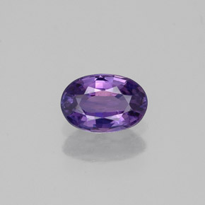 0.59캐럿 천연 바이올렛 사파이어, 타원형 컷, 6.1×4.1 mm, VS