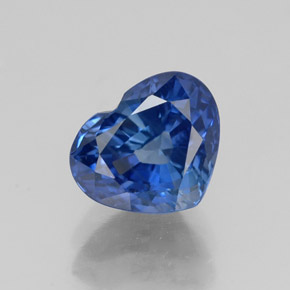 2.21캐럿 천연 블루 사파이어, 하트 모양, 8.2×6.7 mm, VS