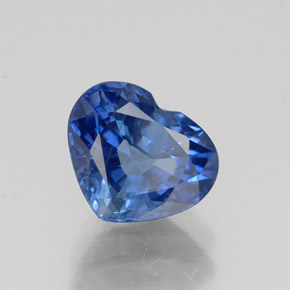 2.21캐럿 천연 블루 사파이어, 하트 모양, 8.2×6.7 mm, VS