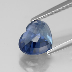 2.21캐럿 천연 블루 사파이어, 하트 모양, 8.2×6.7 mm, VS