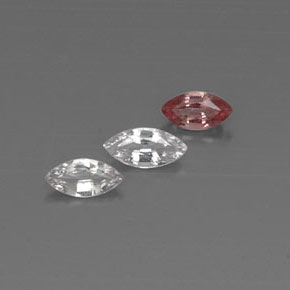 캐럿 천연 멀티컬러 사파이어 보석, 마퀴즈, 5.9×2.9 mm, VVS-VS