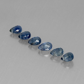 캐럿 천연 블루 사파이어 보석, 브리올레트, 4.4×3 mm, VVS-VS