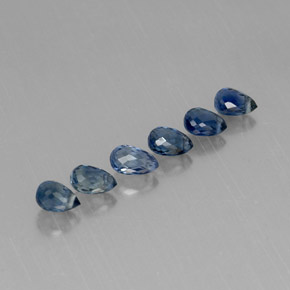 캐럿 천연 블루 사파이어 보석, 브리올레트, 4.4×3 mm, VVS-VS