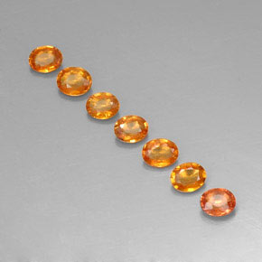 1.46캐럿 천연 옐로우 오렌지 사파이어 보석, 타원형 컷, 4×3.2 mm, VVS-VS