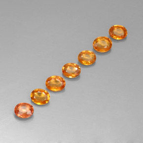 1.46캐럿 천연 옐로우 오렌지 사파이어 보석, 타원형 컷, 4×3.2 mm, VVS-VS