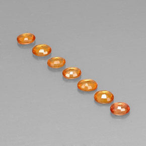 1.46캐럿 천연 옐로우 오렌지 사파이어 보석, 타원형 컷, 4×3.2 mm, VVS-VS