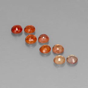캐럿 천연 멀티컬러 사파이어 보석, 라운드 컷, 3.58 mm, VVS-VS