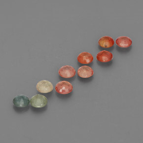 캐럿 천연 멀티컬러 사파이어 보석, 라운드 컷, 2.70 mm, VVS-VS