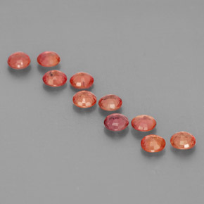캐럿 천연 멀티컬러 사파이어 보석, 라운드 컷, 3.47 mm, VVS-VS