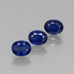 캐럿 천연 블루 사파이어 보석, 타원형 컷, 4.7×3.7 mm, VS