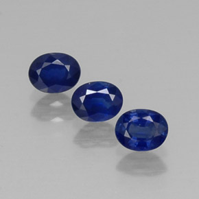캐럿 천연 블루 사파이어 보석, 타원형 컷, 4.7×3.7 mm, VS