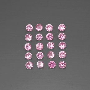 캐럿 천연 핑크 사파이어 보석, 라운드 컷, 2.66 mm, VVS-VS
